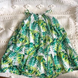 Baby Gap Green Tropical Print Tiered Dress (2T)